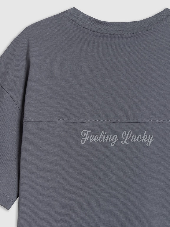 Dziewczęcy t-shirt z nadrukiem 4F 4FJRSS26TTSHF3451 - szary