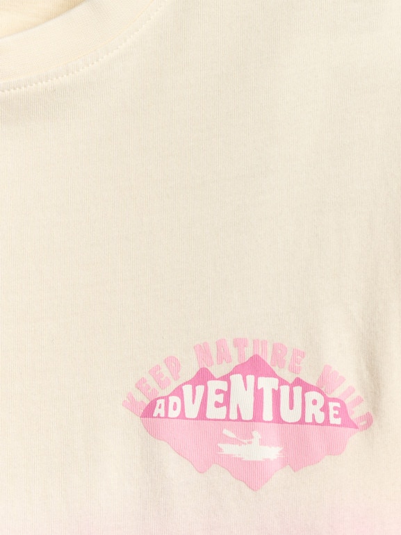 Dziewczęcy t-shirt z nadrukiem 4F 4FJWSS26TTSHF2883 - różowy