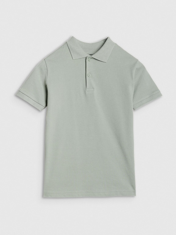 Chłopięca koszulka polo 4F 4FJWSS25TPTSM483 - turkusowa
