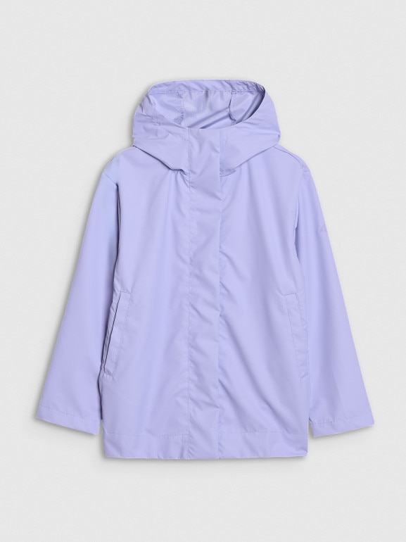 Dziecięca kurtka przejściowa przeciwdeszczowa 4F 4FJWSS25TJACU213 - fioletowa