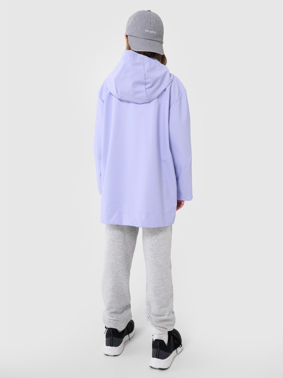 Dziecięca kurtka przejściowa przeciwdeszczowa 4F 4FJWSS25TJACU213 - fioletowa