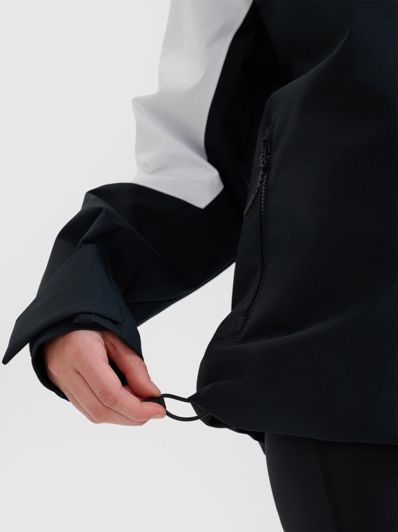 Dziewczęca kurtka trekkingowa membrana 5000 4F 4FJWSS25TTJAF676 - czarna