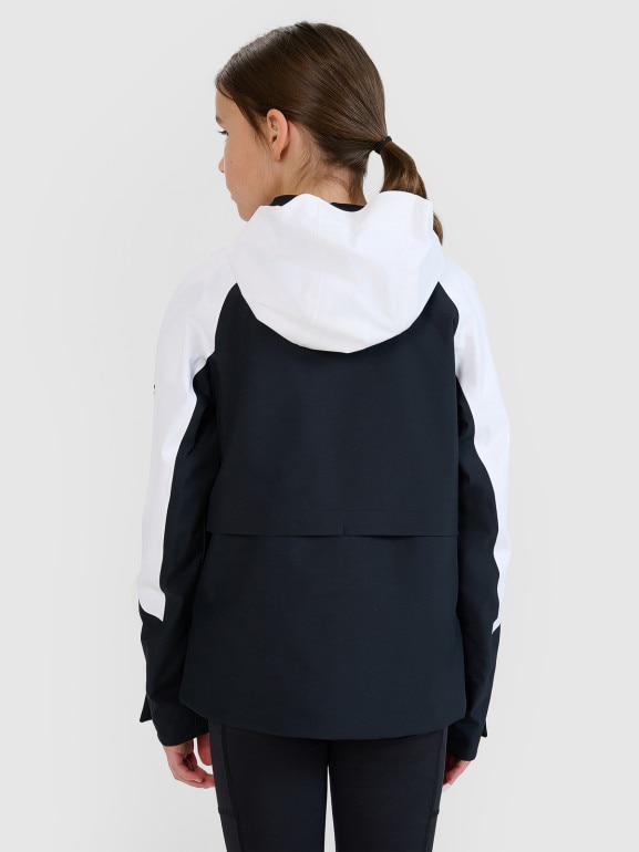 Dziewczęca kurtka trekkingowa membrana 5000 4F 4FJWSS25TTJAF676 - czarna