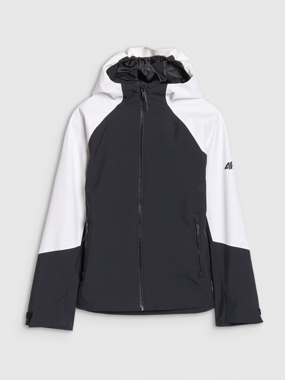 Dziewczęca kurtka trekkingowa membrana 5000 4F 4FJWSS25TTJAF676 - czarna