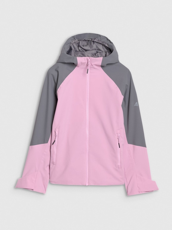 Dziewczęca kurtka trekkingowa membrana 5000 4F 4FJWSS25TTJAF676 - różowa