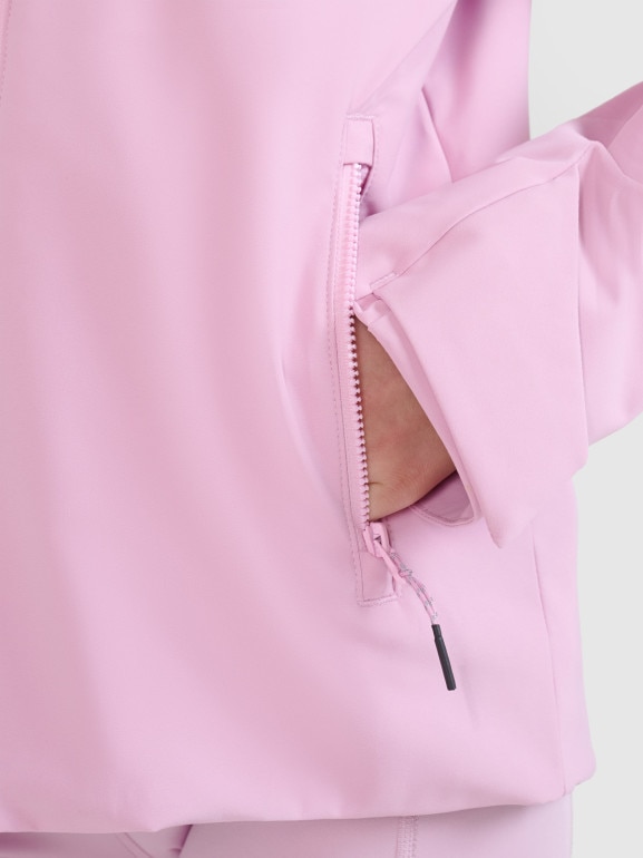 Dziewczęca kurtka trekkingowa membrana 5000 4F 4FJWSS25TTJAF676 - różowa