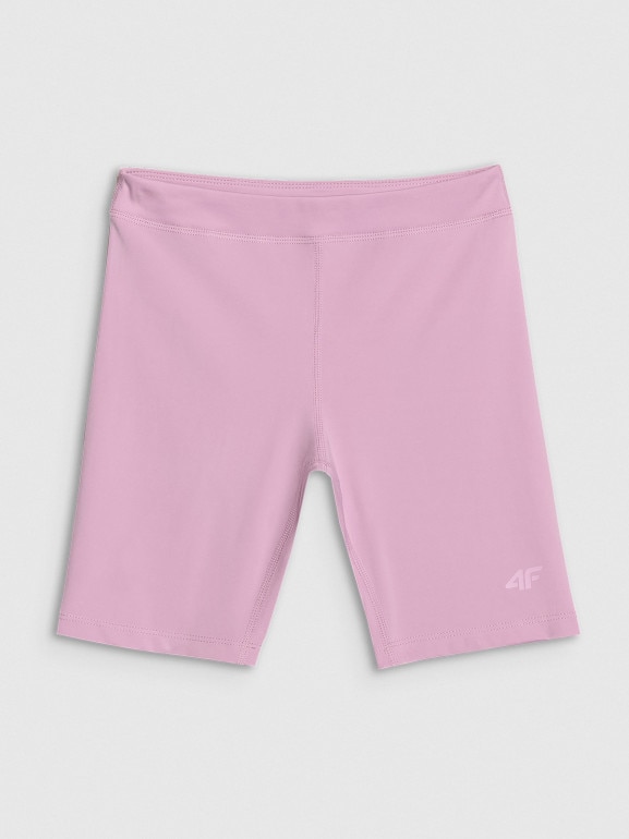 Dziewczęce legginsy kolarki sportowe 4F 4FJWSS25TFSTF041 - różowe