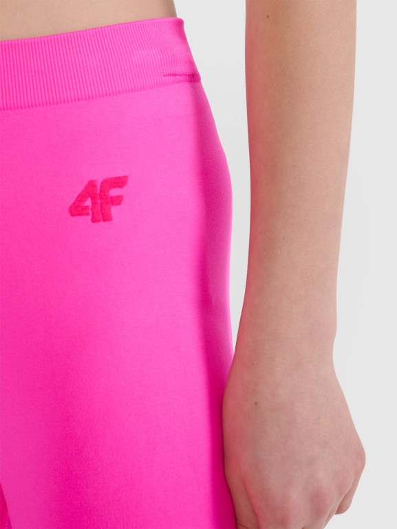 Dziewczęce legginsy sportowe 4F 4FJWSS25TFTIF297 - różowe