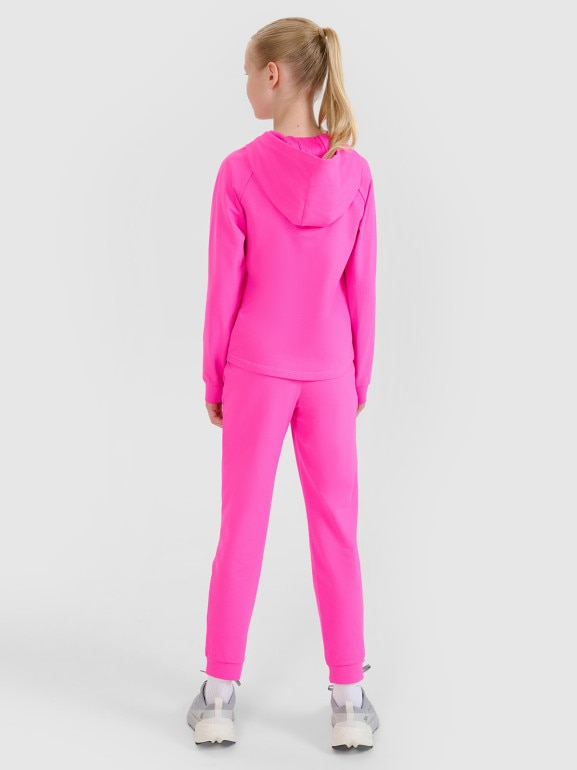 Dziewczęce spodnie sportowe 4F 4FJWSS25TFTRF0875 - różowe