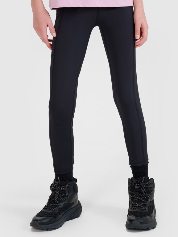 Dziewczęce spodnie trekkingowe 4F 4FJWSS25TFTRF0757 - czarne