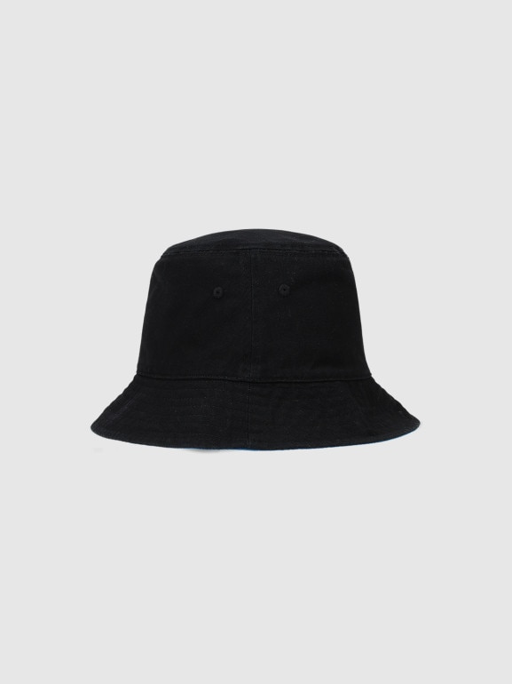 Męski kapelusz bucket hat dwustronny 4F 4FWSS25AHATM017 - czarny
