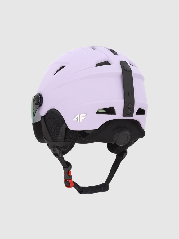 Kask narciarski z goglami uniseks 4F 4FWMM00AHELU096 - fioletowy