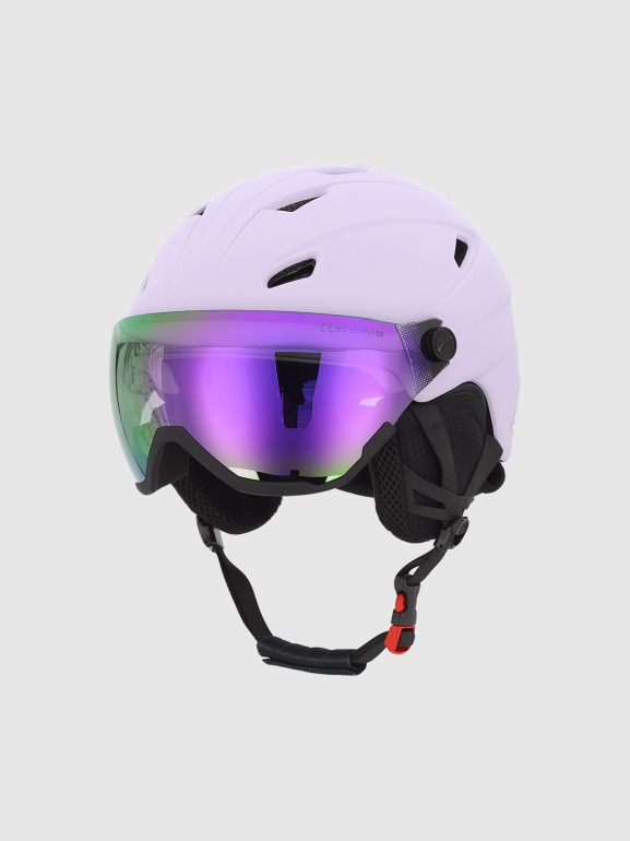 Kask narciarski z goglami uniseks 4F 4FWMM00AHELU096 - fioletowy