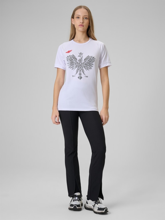 Koszulka kibica uniseks 4F 4FRSS26TFTSM2725 - biała