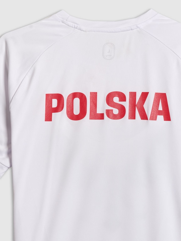 Koszulka kibica uniseks 4F 4FRSS26TFTSM2725 - biała