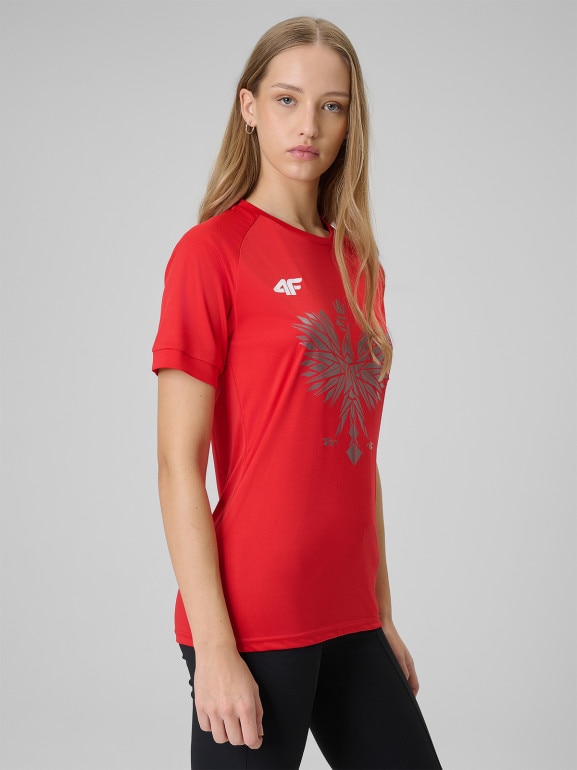Koszulka kibica uniseks 4F 4FRSS26TFTSM2725 - czerwona