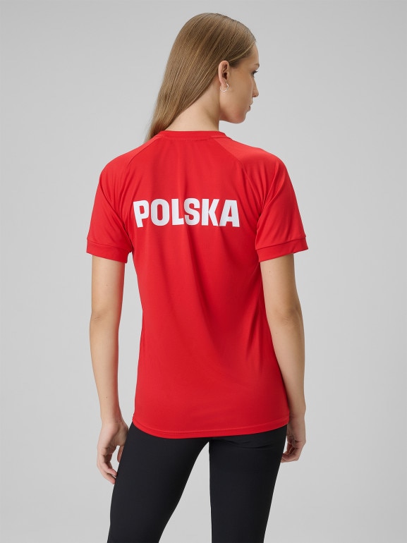 Koszulka kibica uniseks 4F 4FRSS26TFTSM2725 - czerwona