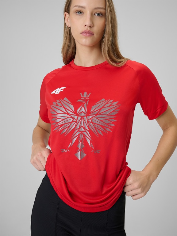 Koszulka kibica uniseks 4F 4FRSS26TFTSM2725 - czerwona