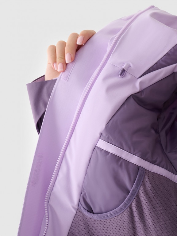 Damska kurtka narciarska 4F 4FWAW24TTJAF593 - fioletowa