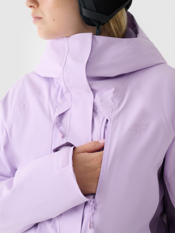 Damska kurtka narciarska 4F 4FWAW24TTJAF593 - fioletowa
