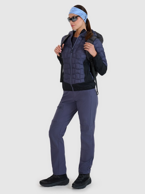 Damska kurtka trekkingowa 4F 4FWSS25TTJAF720 - granatowa
