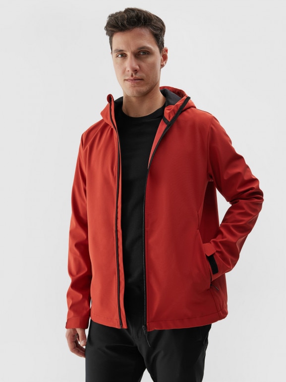 Męska kurtka softshell membrana 5000 4F 4FWAW24TSOFM283 - czerwona