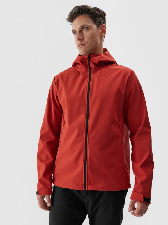 Męska kurtka softshell membrana 5000 4F 4FWAW24TSOFM283 - czerwona