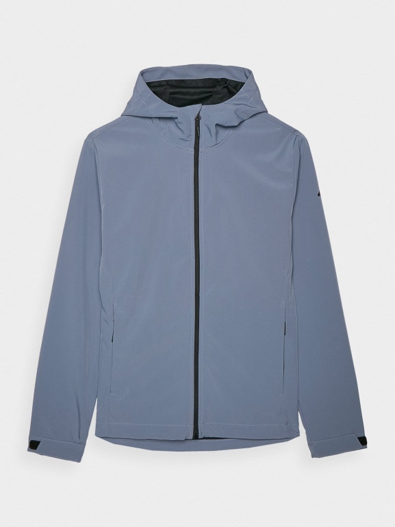 Męska kurtka softshell membrana 5000 4F 4FWAW24TSOFM283 - niebieska