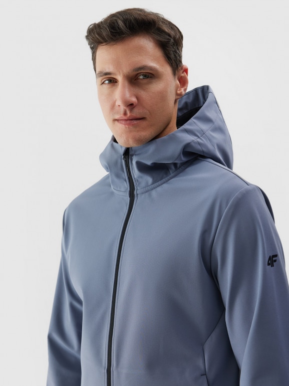 Męska kurtka softshell membrana 5000 4F 4FWAW24TSOFM283 - niebieska