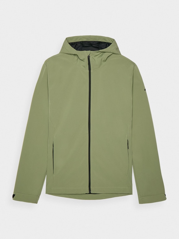 Męska kurtka softshell membrana 5000 4F 4FWAW24TSOFM283 - zielona