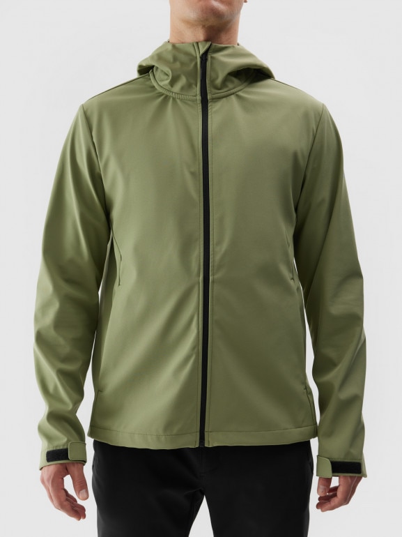 Męska kurtka softshell membrana 5000 4F 4FWAW24TSOFM283 - zielona