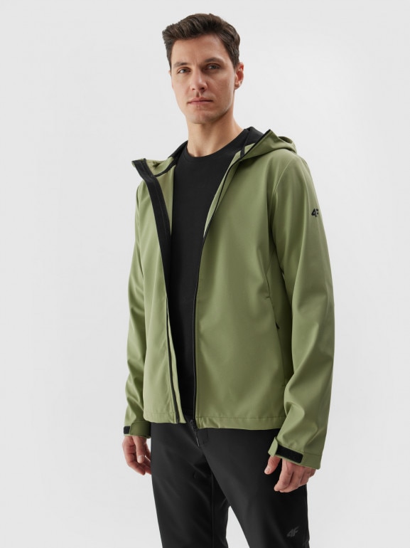 Męska kurtka softshell membrana 5000 4F 4FWAW24TSOFM283 - zielona