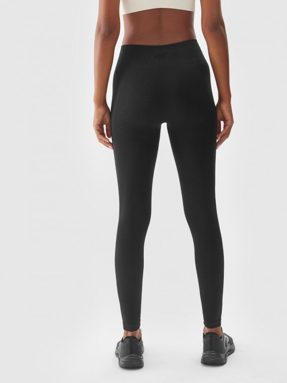 Damskie legginsy treningowe 4F 4FWAW24TFTIF278 - czarne