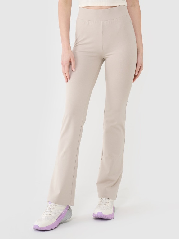 Damskie legginsy 4F 4FRSS25TTIGF258 - beżowe