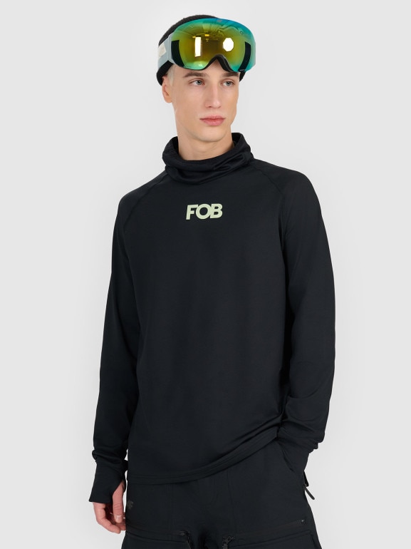 Męska bielizna termiczna ocieplana (góra) 4F 4FWAW25UBRUM089 - czarna