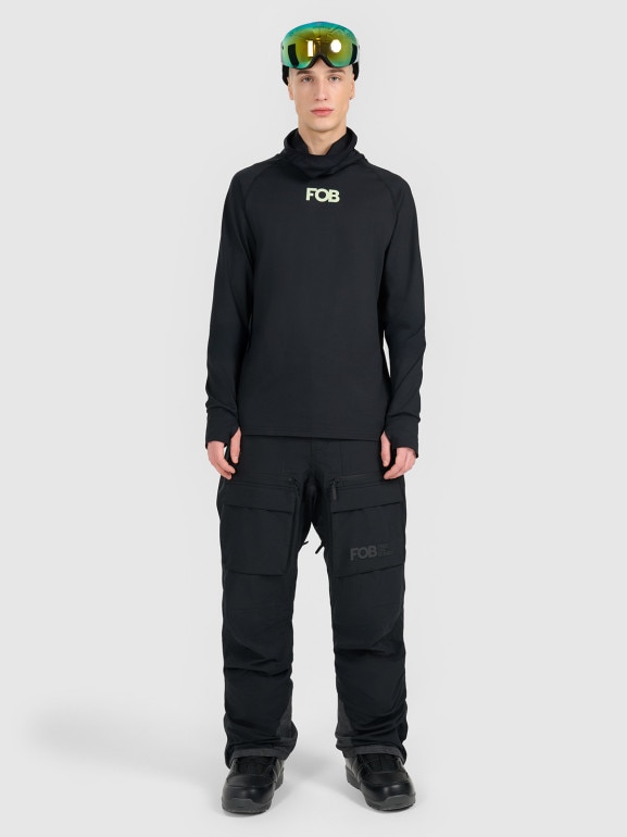 Męska bielizna termiczna ocieplana (góra) 4F 4FWAW25UBRUM089 - czarna