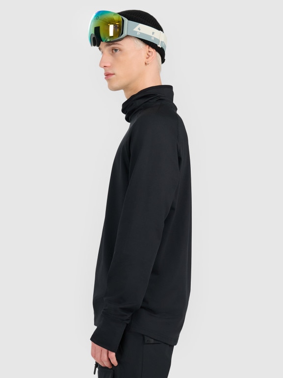 Męska bielizna termiczna ocieplana (góra) 4F 4FWAW25UBRUM089 - czarna