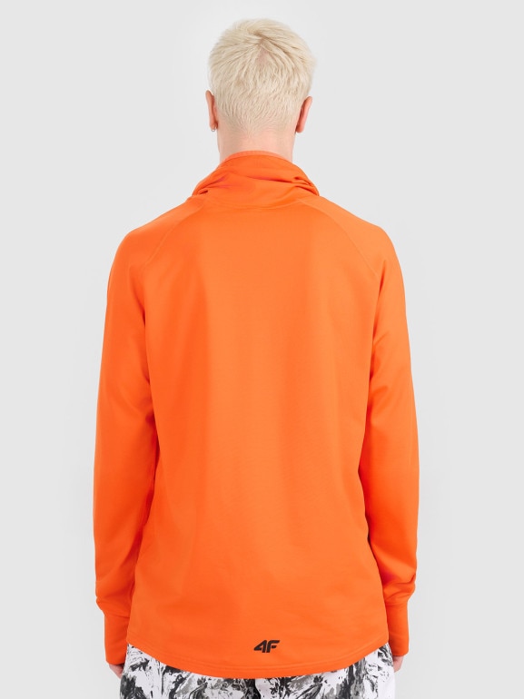 Męska bielizna termiczna ocieplana (góra) 4F 4FWAW25UBRUM089 - pomarańczowa