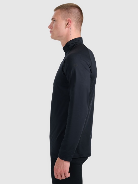 Męska bielizna termiczna ocieplana (góra) 4F 4FWAW25UBRUM101 - czarna