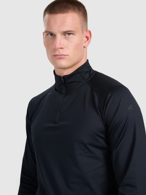 Męska bielizna termiczna ocieplana (góra) 4F 4FWAW25UBRUM101 - czarna