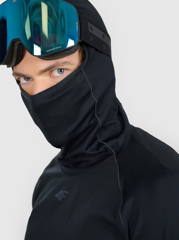Męska bielizna termiczna z kapturem (góra) 4F 4FWAW25UBRUM100 - czarna