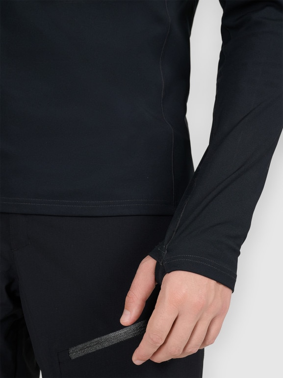 Męska bielizna termiczna z kapturem (góra) 4F 4FWAW25UBRUM100 - czarna