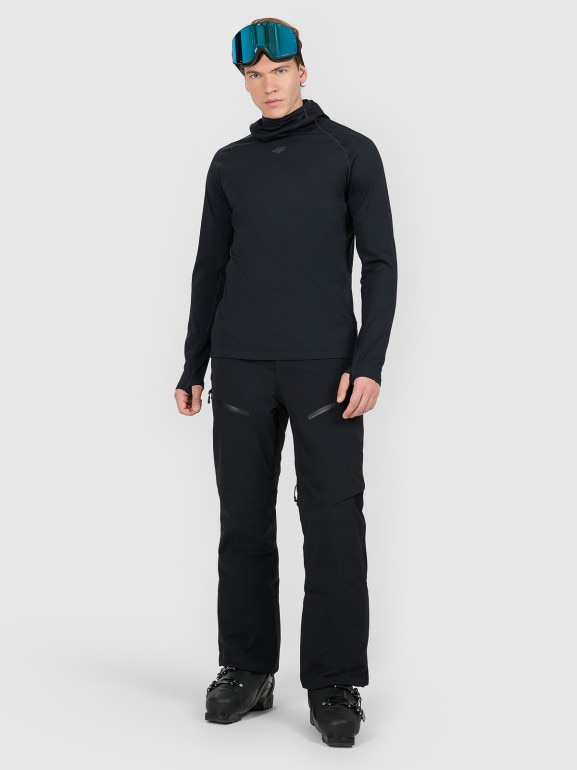 Męska bielizna termiczna z kapturem (góra) 4F 4FWAW25UBRUM100 - czarna