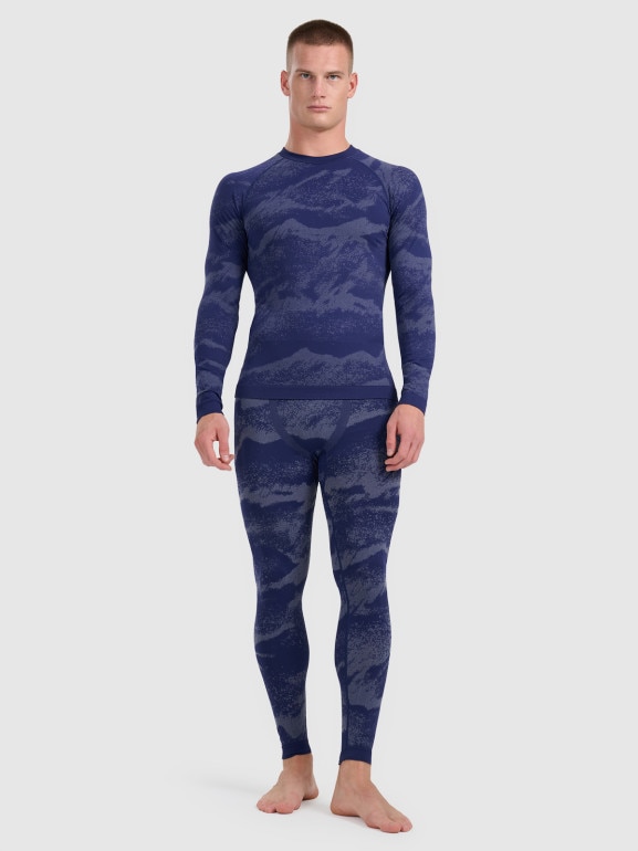 Męska bielizna termoaktywna (dół) 4F 4FWAW25USEAM228 - granatowa