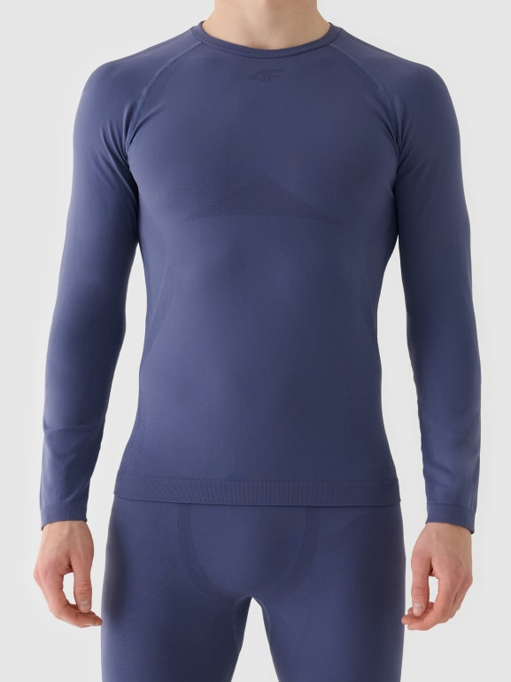 Męska bielizna termoaktywna (góra) 4F4FWAW25USEAM240 - granatowa