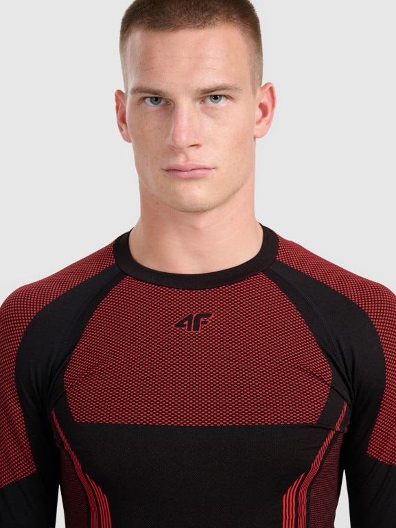 Męska bielizna termoaktywna (góra) 4F 4FRAW25USEAM268 - czerwona