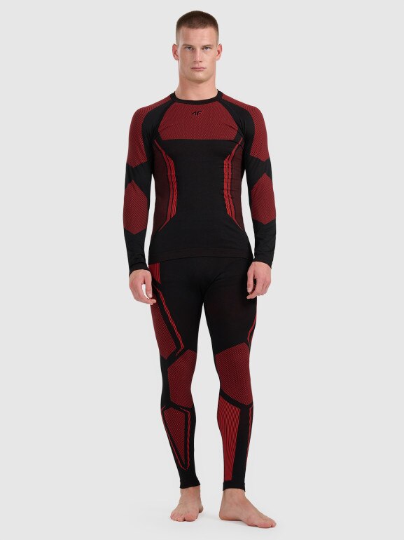 Męska bielizna termoaktywna (góra) 4F 4FRAW25USEAM268 - czerwona