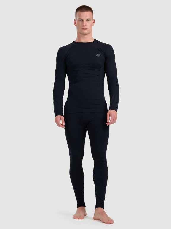 Męska bielizna termoaktywna (góra) 4F 4FWAW25USEAM233 - czarna