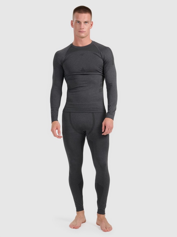 Męska bielizna termoaktywna (góra) 4F 4FWAW25USEAM237 - szara