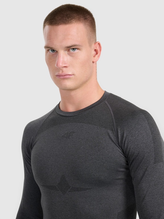 Męska bielizna termoaktywna (góra) 4F 4FWAW25USEAM237 - szara